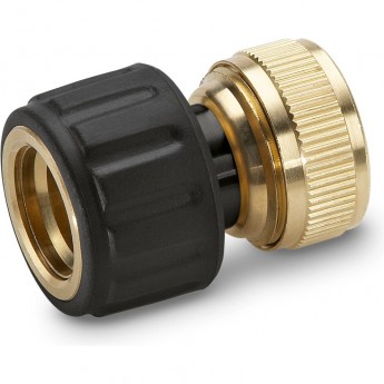 Латунный коннектор KARCHER с аквастопом 1/2'' Латунный коннектор KARCHER с аквастопом 1/2''